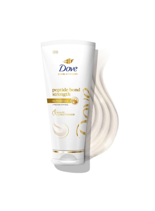 Dove Peptide Bond Strength Conditioner for Dry & Damaged Hair - 175 ml | Enriched with PROTEIN PEPTIDES | Reconstructs broken Bonds for Fortified, Detangled & Smooth Hair - Image 1